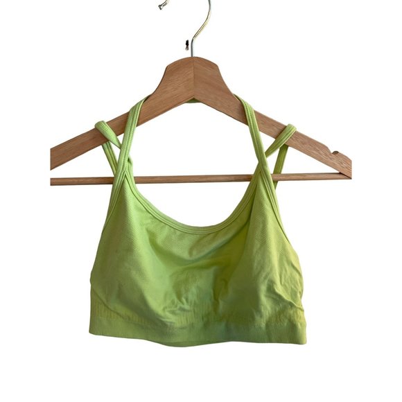 Fabletics Other - Fabletics Sports Bra Green Yellow Women's Size Large Workout Top Athletic Wear